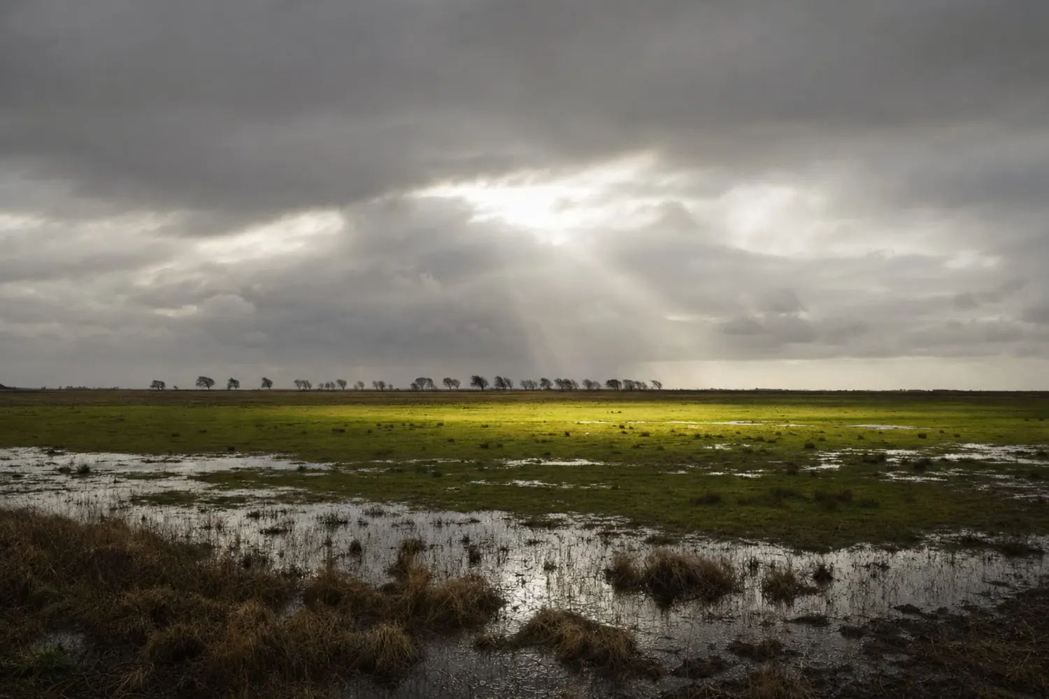 Ein Sonnendurchbruch nach dem Regen